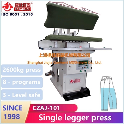 CZAJ αυτόματη μηχανή πιέσεως παντελονιών PLC 2600kg μέγιστη πίεση 0,4 - 0,6MPa ατμός